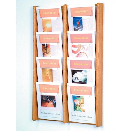 Vertex 4 x 2 in. Stance 8 Pocket Wall Display - Black, Mahogany & Light Oak VE3951985